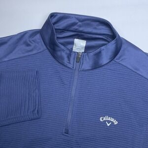 Callaway 1/4 Zip Golf Jacket Men's XXL 2X Opti Dri Blue Pullover Sweatshirt